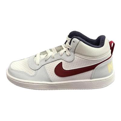 Court Borough Mid 2 Comfortable Versatile Durable Breathable Mid-Top Kids Skate Shoes Kids Skate Shoes White Red FV8122-161