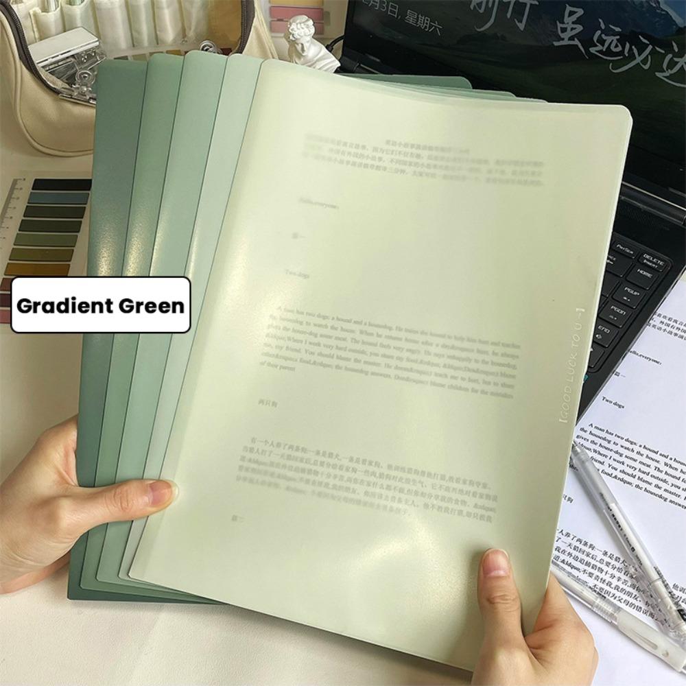 5PCS/Set L-shaped A4 File Folder Gradient Color Document Folder Test Paper Clamp  Business