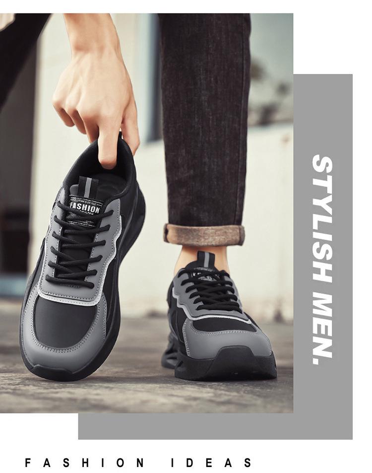 Men's Anti-Slip Breathable Sneakers, Wear-Resistant, Thick-Soled Casual Dad Shoes, Spring 2025 Collection