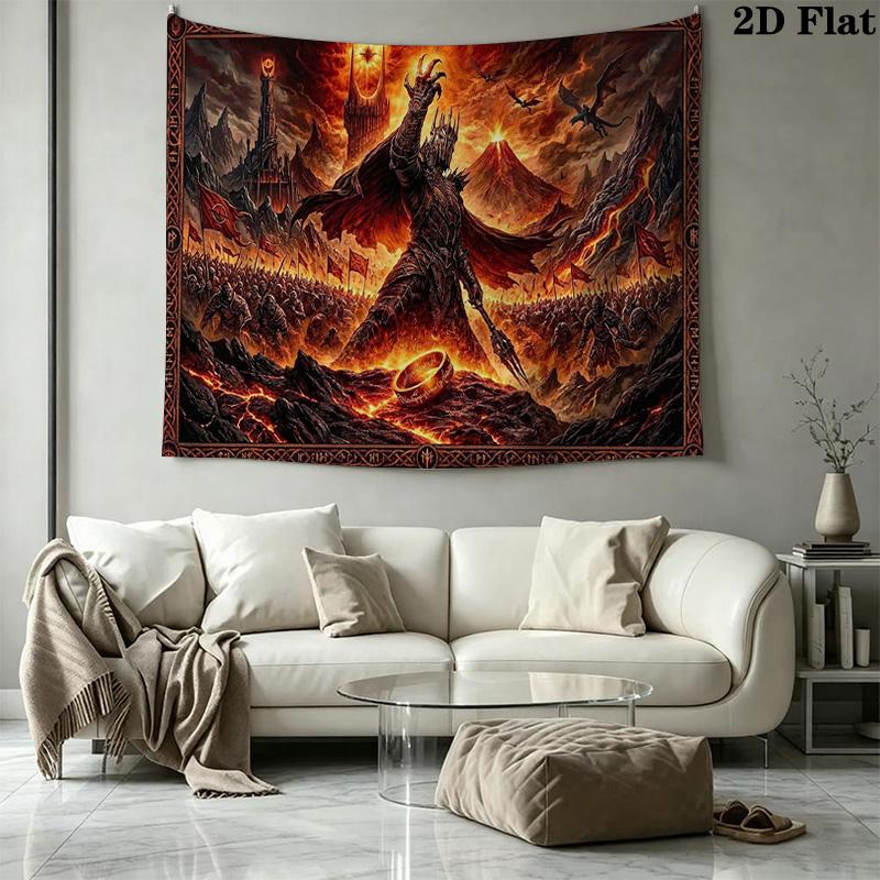 Lord Rings Wall Tapestry Aesthetic Wall Hanging Printed Fabric Blanket Decorative Tapestries for Bedroom Living Room Home Decor