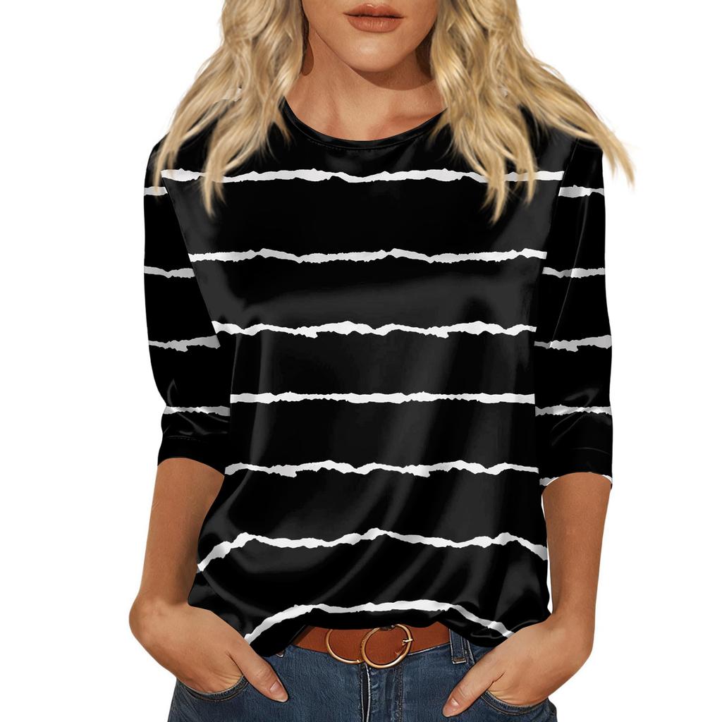 Blouse For Women Dressy 3/4 Long Sleeve Shirts Business Casual Outfit Tops