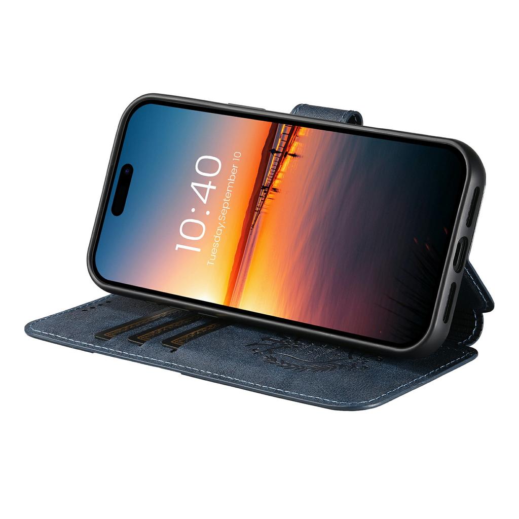 SUTENI Q-05 For iPhone 17 Wallet Case 2 in 1 Detachable Leather Flip Phone Cover with Stand