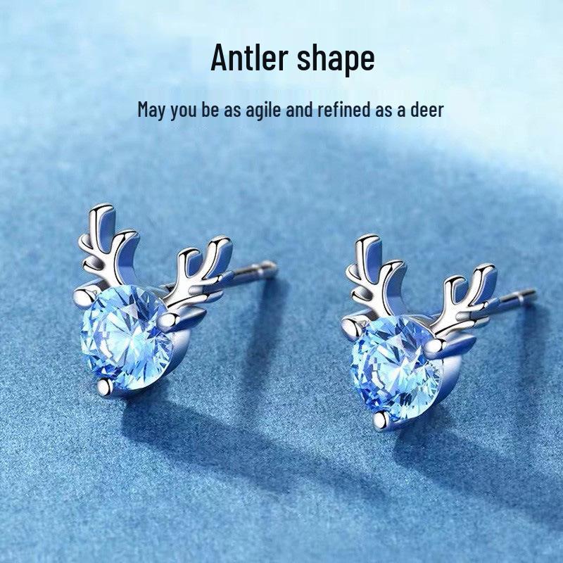 Korean Style Trendy Small Deer Antler Earrings