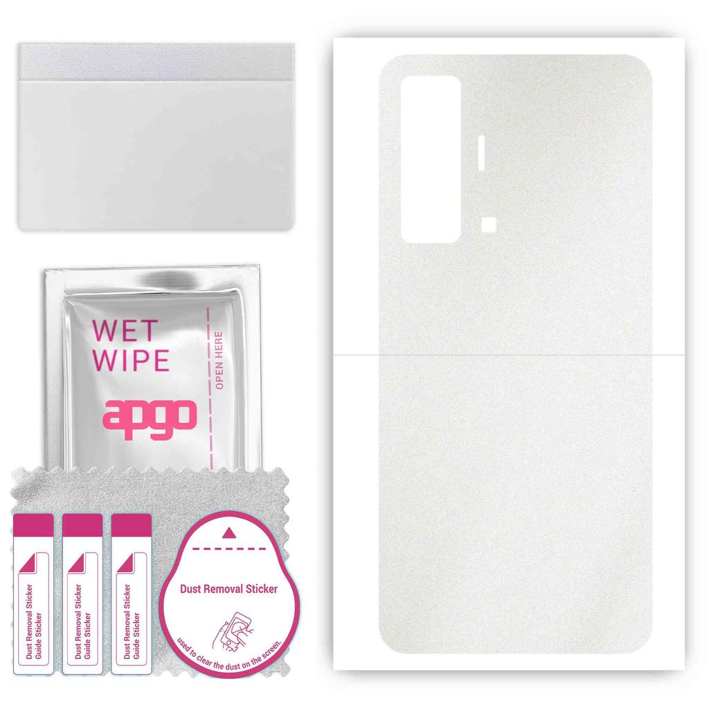 apgo Protective Skin Sticker for the back compatible with vivo X50, Wrap Film, Foil, Vinyl - Pattern Matte Transparent