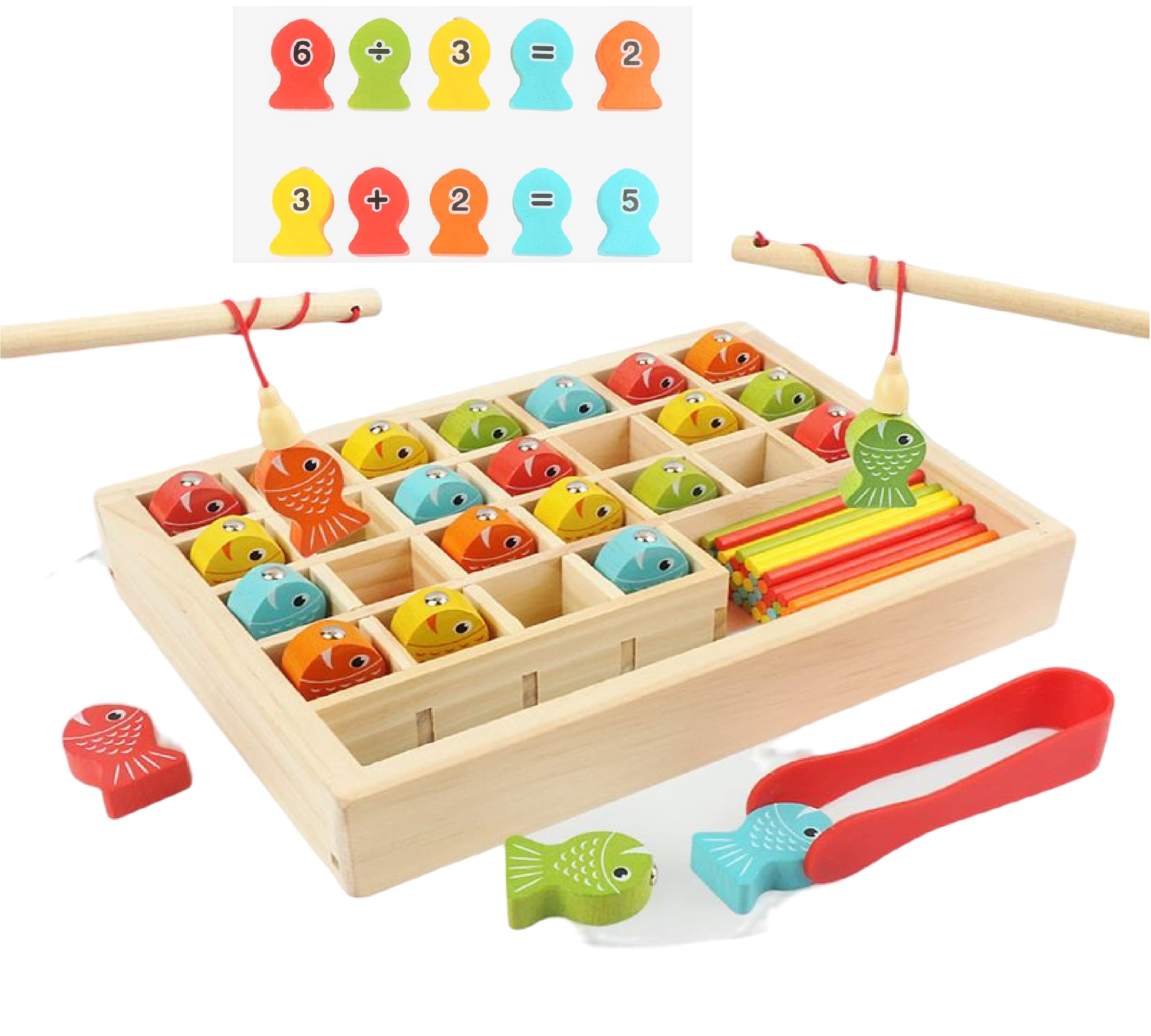 

Ms.0 Fishing Game, Montessori, Calculation, Numbers, Educational Toy, Hand Training, Ministry of Health, Labor and Welfare Safety Standards