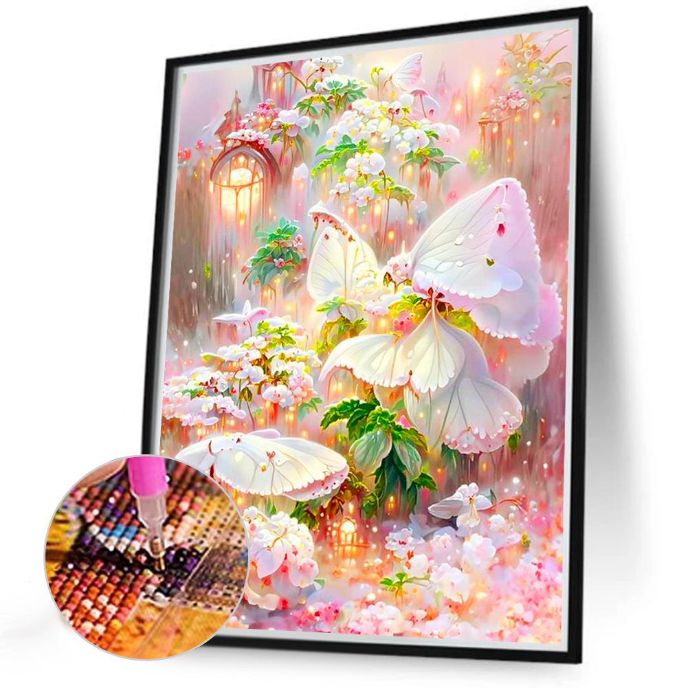 2pcs 5D DIY Full Round Drill Diamond Painting Fantasy Scene Kit Decor 30x40cm