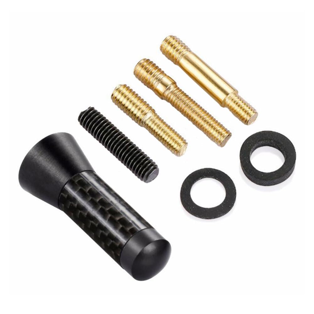 Car Antenna Carbon Fiber Car Antenna Short Antenna Car Antenna Decoration DIY Car Fix Antenna (Black)