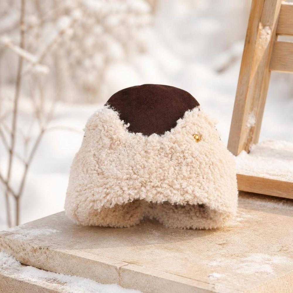 Thermal Plush Winter Hat Cold Proof Windproof Thermal Hat Warm Bear Ear Hat For Women