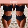 Vintage High Waist Bikini Monokini Swimwear Set For Women With Timeless Elegance