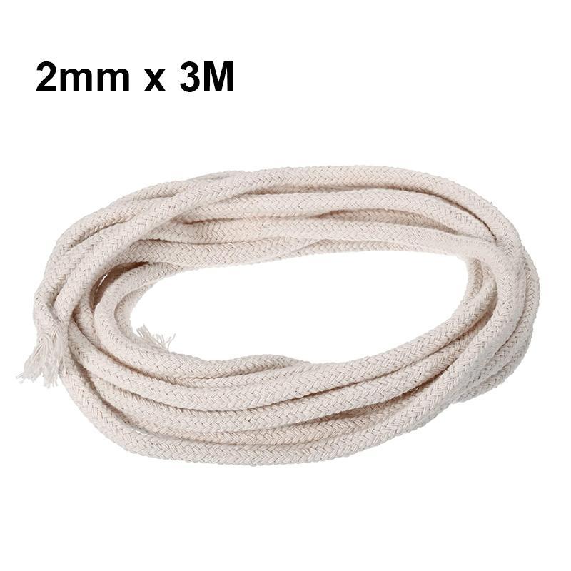 3/5/10M Length 2-8mm Round Wire Core Cotton Wick Long Burning Alcohol & Paraffin Burner Replacement Candle Cotton Core Wick