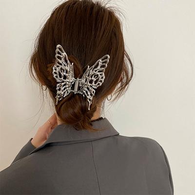 Lystrfac New Metal Butterfly Hair Claws for Women Girls Hair Clip Female Summer Large Hairpin Hair Accessories