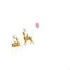 Elegant Reindeer And Floral Porcelain Jar Set Unique Decorative Sculptures Vase Ornaments for