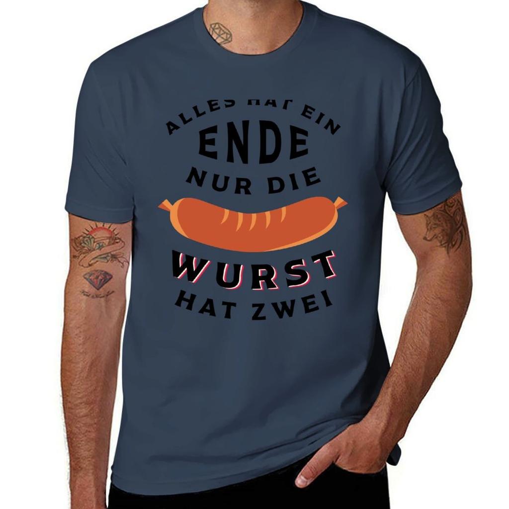 Funny Gerunisex Wurst Tshirt Everyday Wear Basic Short Sleeve Top Tshirt