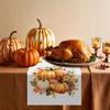 72 x 13 Inch Fall Pumpkin Table Runner - Autumn Harvest Pumpkin and Sunflower Pattern for Thanksgiving Day, Home Gatherings, Kitchen, Mantel, Dining