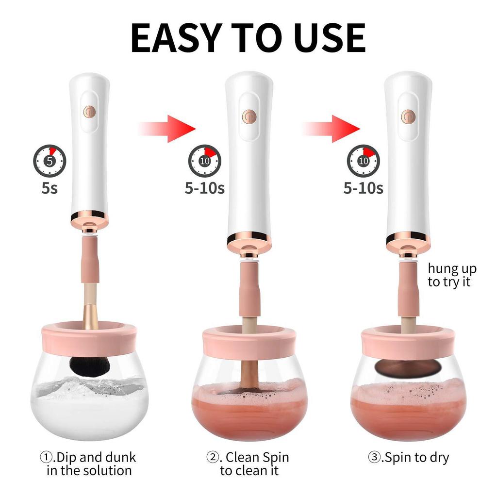 Professional 1PC Black/pink  Electric Makeup Brush Cleaner Fast Washing Drying Make up Brushes Cleaning Makeup Brush Tools