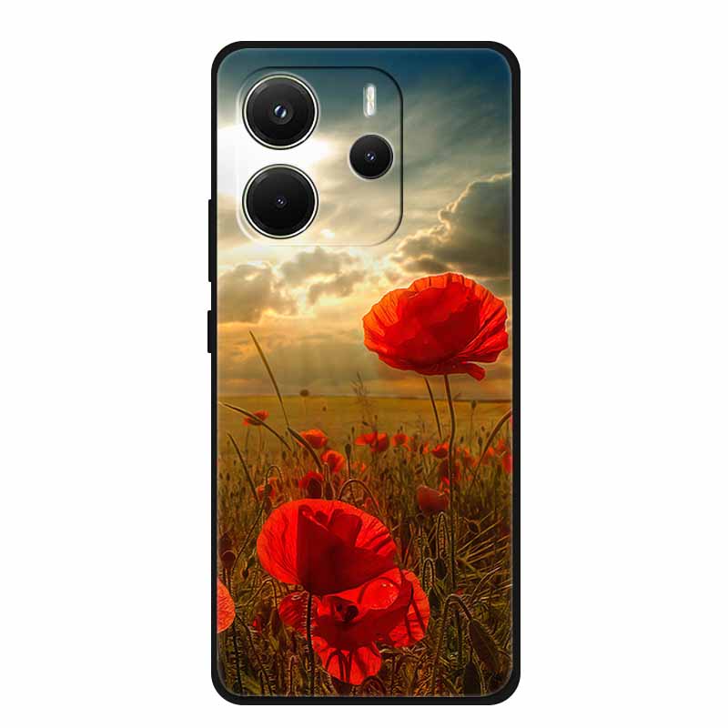 Für Xiaomi Redmi Note 14 4G Global Hülle Luxus TPU Weiches Silikon Cover Handyhüllen für 24117RN76G Schutz Neu Bumper Funda
