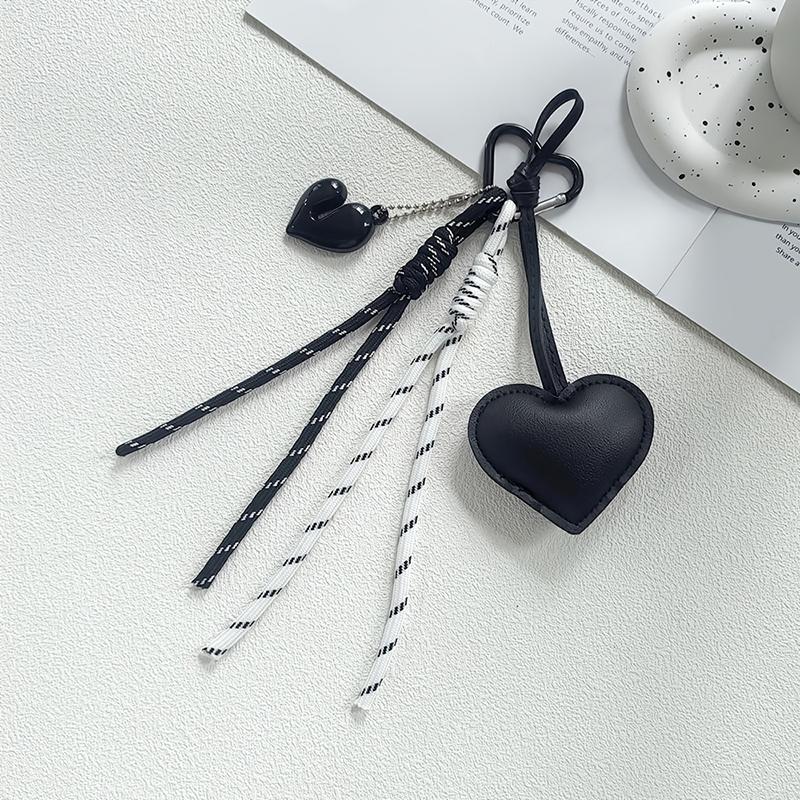 Yogodlns Mini Backpack Hanging Faux Leather Heart Shape Handbag Pendant Bag Pendant Bags Accessories