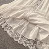 2025 French Women's Dress High-end Fungus Edge Splicing Single-breasted Waist Lace Embroidered Dress