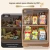 Retractable Kitchen Seasoning Organizer - Compartmented Storage for Bottles, Jars, and Packets