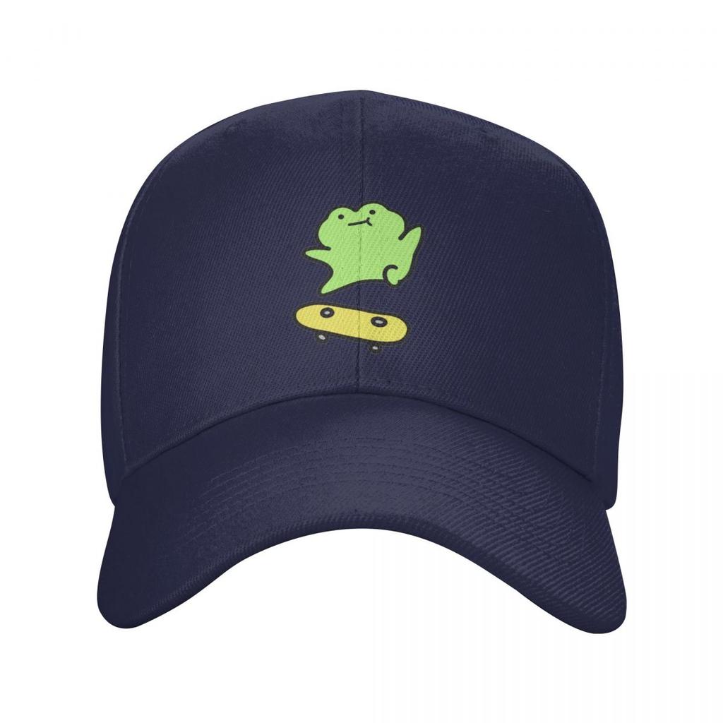 Unisex Baseball Hats Cartoon Cute Frog Playing Skateboard Outdoor Streetwear Hats Sports Baseball Caps Hip Hop Cap Casquette
