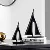 Nordische moderne einfache Segelboot-Geschirr-Harz-Handwerk kreative Wohnzimmer Büro Desktop Home Decor