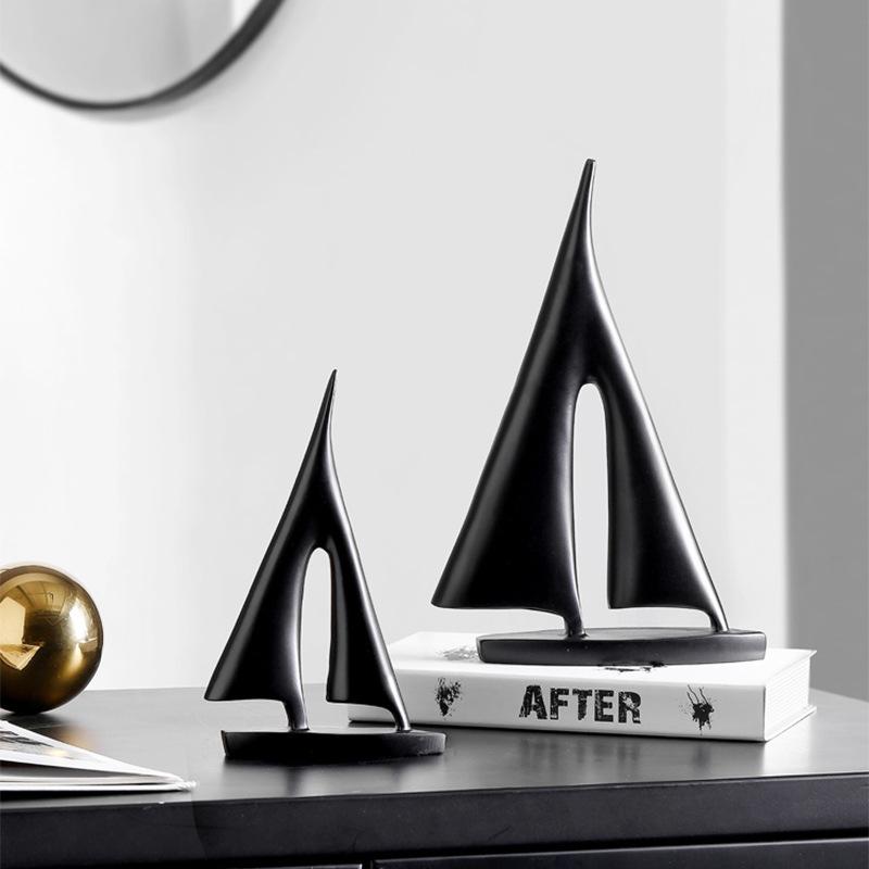 Nordische moderne einfache Segelboot-Geschirr-Harz-Handwerk kreative Wohnzimmer Büro Desktop Home Decor