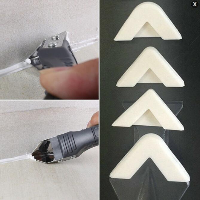 9pcs Silicone Angle Grattoir calfeutrage verre Pelle Pelle Kit De Nettoyage Outil Set
