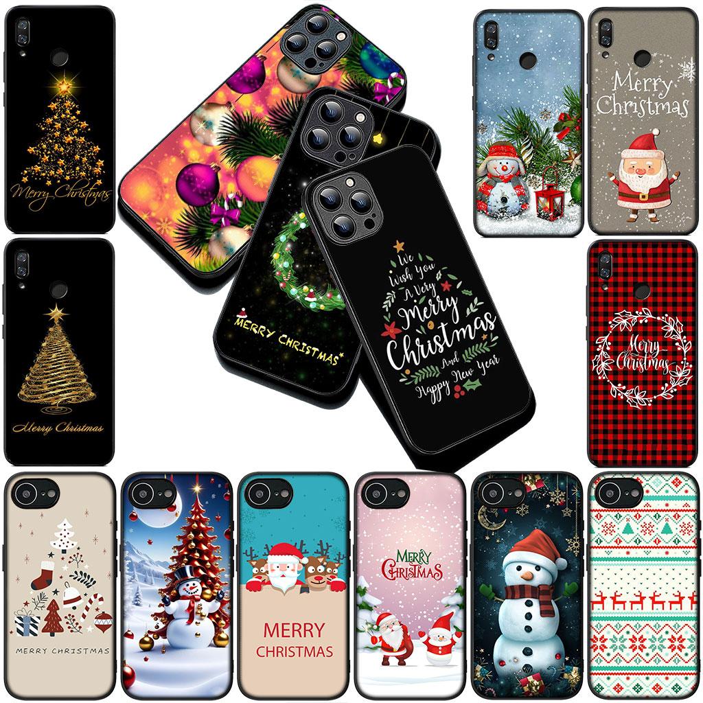 Père Noël Joyeux Noël Sapin de Noël Cerf Coque de Téléphone pour Apple iPhone 17 Air 12 13 Pro Max Mini ProMax 7 + 8 Plus Coque Souple