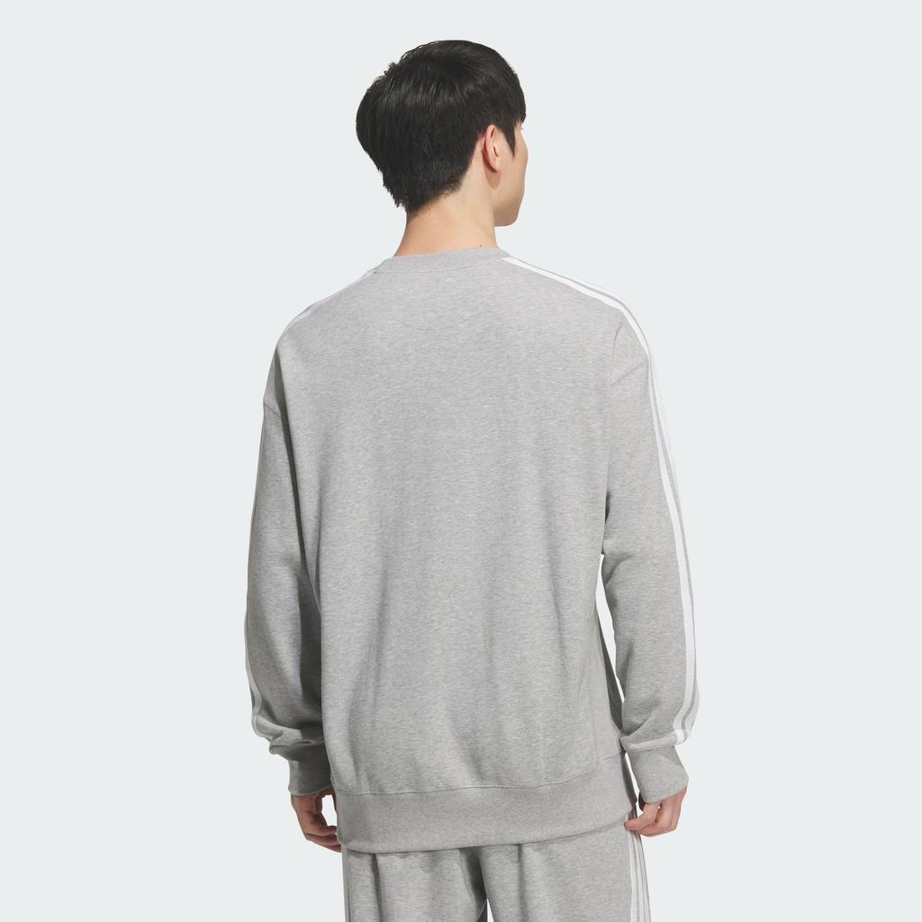 adidas Essential Plus Loose Fit 3-Stripe French Terry Sweatshirt Kf3716