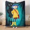 1pc Coraline (6) Blanket, Gift, for Men and Women, Soft Blanket, Good for Sofa Bed Couch Travel, Lightweight Flannel Blanket