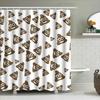 Vintage Santa Claus Shower Curtain Christmas Decorative 3D Printing Bathroom Decoration Waterproof Fabric Home Textile