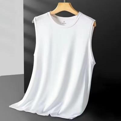 Men's Ice Silk Sleeveless Fitness Tank Top - Summer Modal Vest