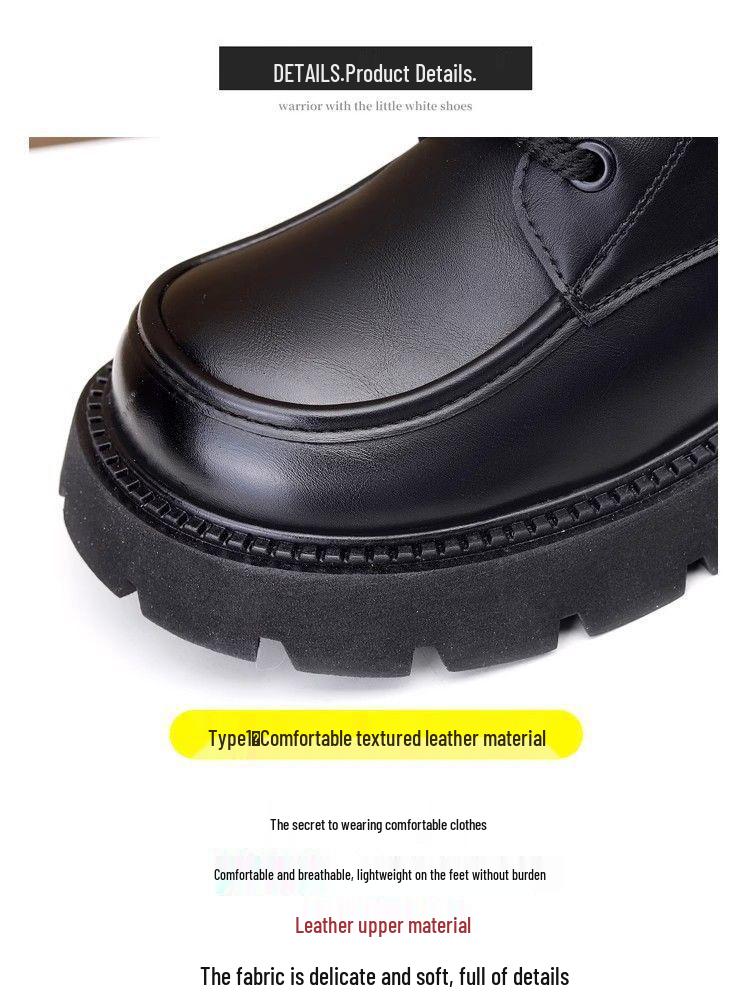 Women's British Style Velvet-Lined Martin Boots – Versatile, Warm, Thick-Soled, Short Boots for Autumn and Winter.