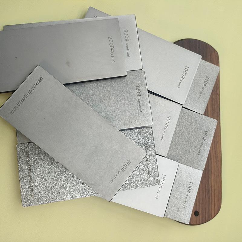 Diamond Sharpening Stone Knife Sharpener Hard Base Non-slip Grit 80-3000# Diamond Tools Fine Grinding Whetstone 170*75mm