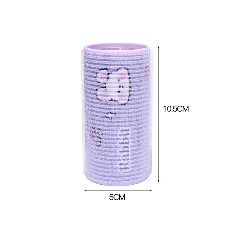 

1/4 шт. мультяшный кролик самозажимные бигуди без нагревания для волос челка объем самоклеящиеся крючки-петли для самостоятельной укладки 5cm фиолетовый