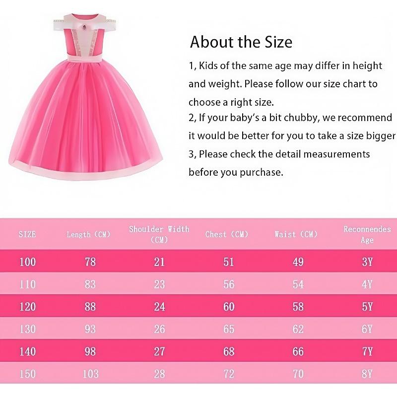 Halloween Aurora Princess Dress Cos Sleeping Beauty Costume for Girls Birthday Party Gown Long Sleeve Autumn Winter Celebration Outfit