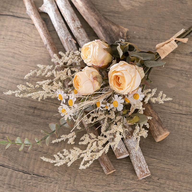 1 букет шелковых роз букет невесты держащая искусственный цветок искусственные цветы — фото 19