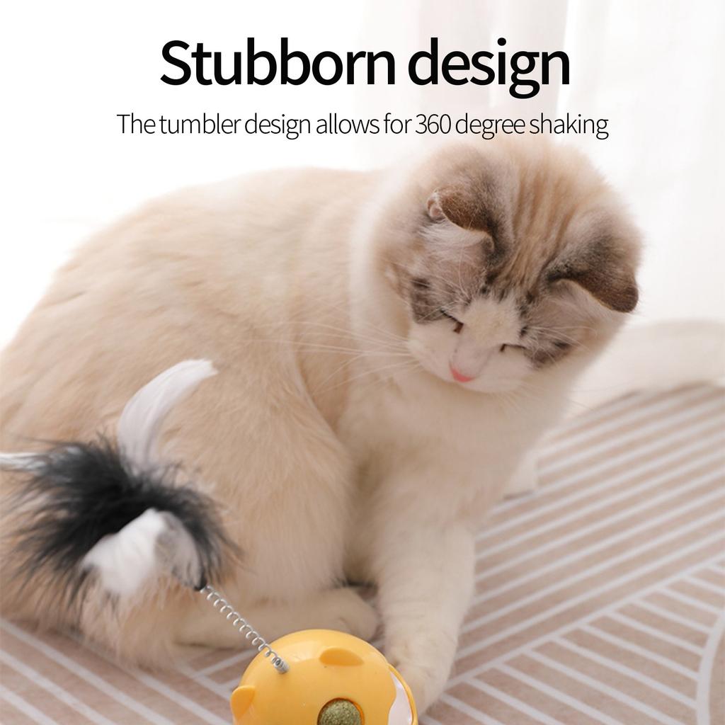 Tumbler Cat Toy Self-Hilarious Catnip Ball To Solve Boredom Feather Cat Toy Pet Supplies