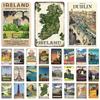 Ireland Cityscape Vintage Metal Sign Dublin Retro Decorative Plaque for Home Bar Club Wall Art Gift Idea