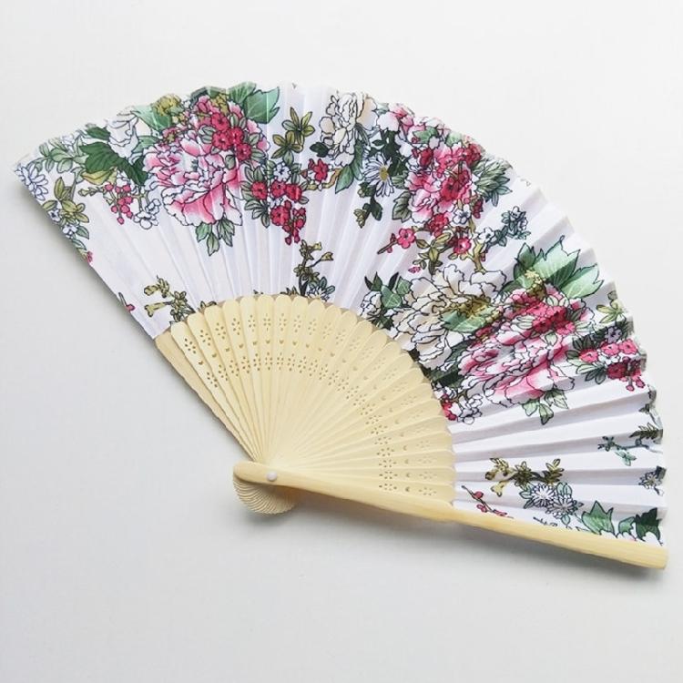 Japanese Floral Hand Fan for Music Festival Dance Gift Performances Home