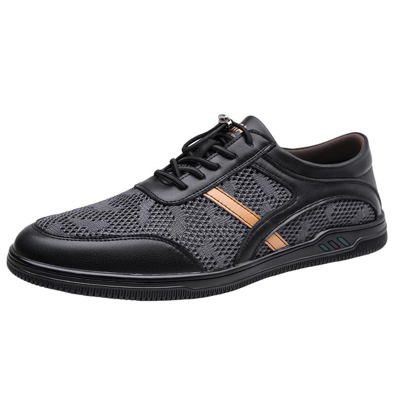 Men Flyknit Mesh Shoes Breathable Lightweight Casual Sneakers Summer Daily Walking Comfort 38 To 44 38