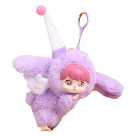 

Vinyl Doll Keychain Hanging Decoration Mini Plush Pajamas Angel Girl Bag Charm Purse Pendant Backpack Schoolbag Hanging Ornament Women Girls Gift