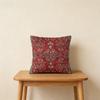 1 Stück Rote Persische Blumige Kissenhülle, Böhmische Kilim Medaillon Druck Überwurf-Kissenhülle, Ethnische Wohnkultur Für Sofa Schlafzimmer