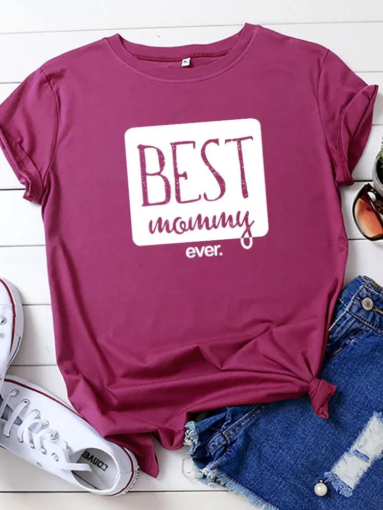 BEST Mommy Ever Letter Print Women T Shirt Short Sleeve O Neck Loose Women Tshirt Ladies Tee Shirt Tops Camisetas Mujer