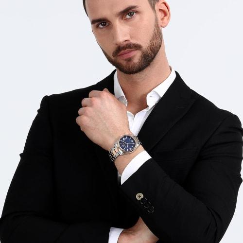 Official Maserati Attrazione 43mm Men's Quartz Watch R88531515006, Luminous Dial and Hands, 5 ATM Water Resistance, Japanese Movement, 2-Year Warranty