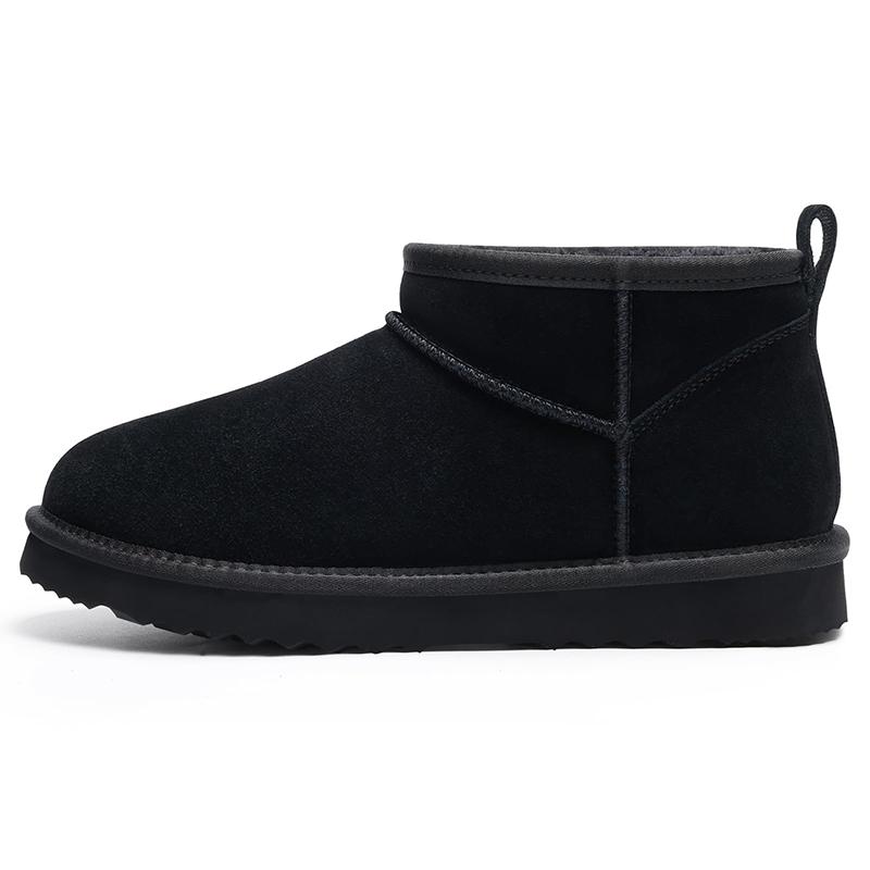 Fashion Kidmi Women's Boots Genuine Suede Mini Boots for Women Winter Fuzzy Snow Boots Short Ankle Boot Fur Lined Snow Boots Women Shoes