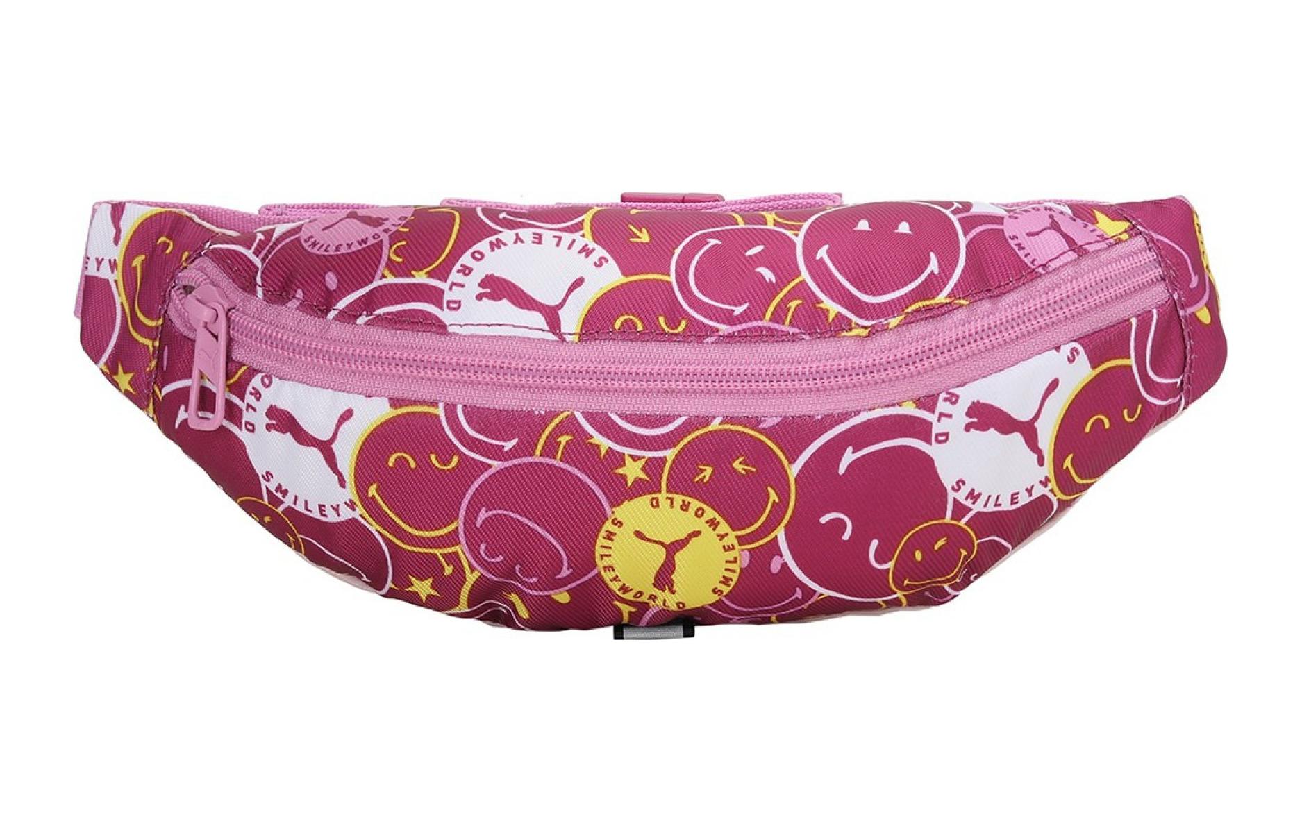 PUMA SMILEYWORLD Collaboration Fabric Shoulder Bag, Crossbody Bag, Fanny Pack Regular Unisex Burgundy 078768-02