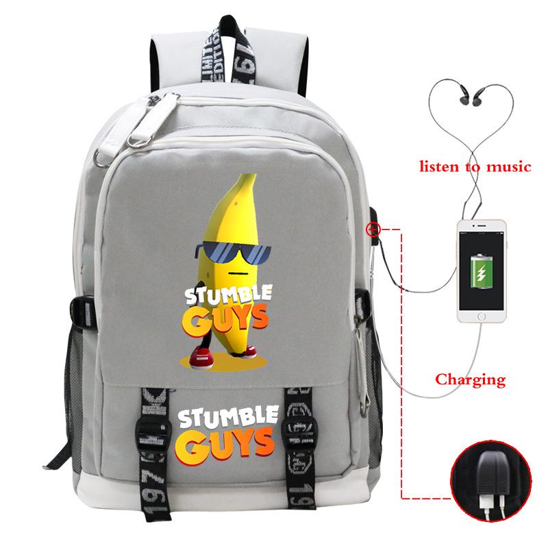 New Stumble Guys Collision Party Game Merchandise Junior High School Student Schoolbag Large Capacity Backpack Mountaineering Bag