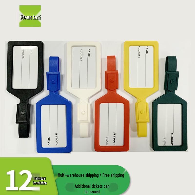 Mixed Color Writable Luggage and Key Tags (12-Pack)