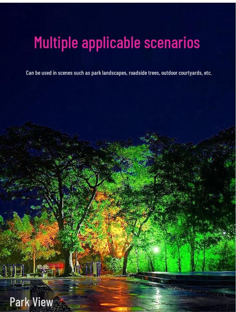 Seven-Color RGB LED Waterproof Floodlight for Landscape and Courtyard Lighting